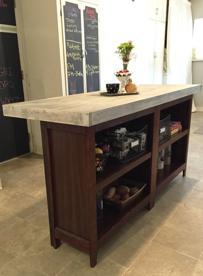 DIY Kitchen Island from Bookcases JLM Designs