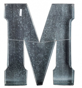Metal Monogrammed Letter Succulent Planter - JLM Designs