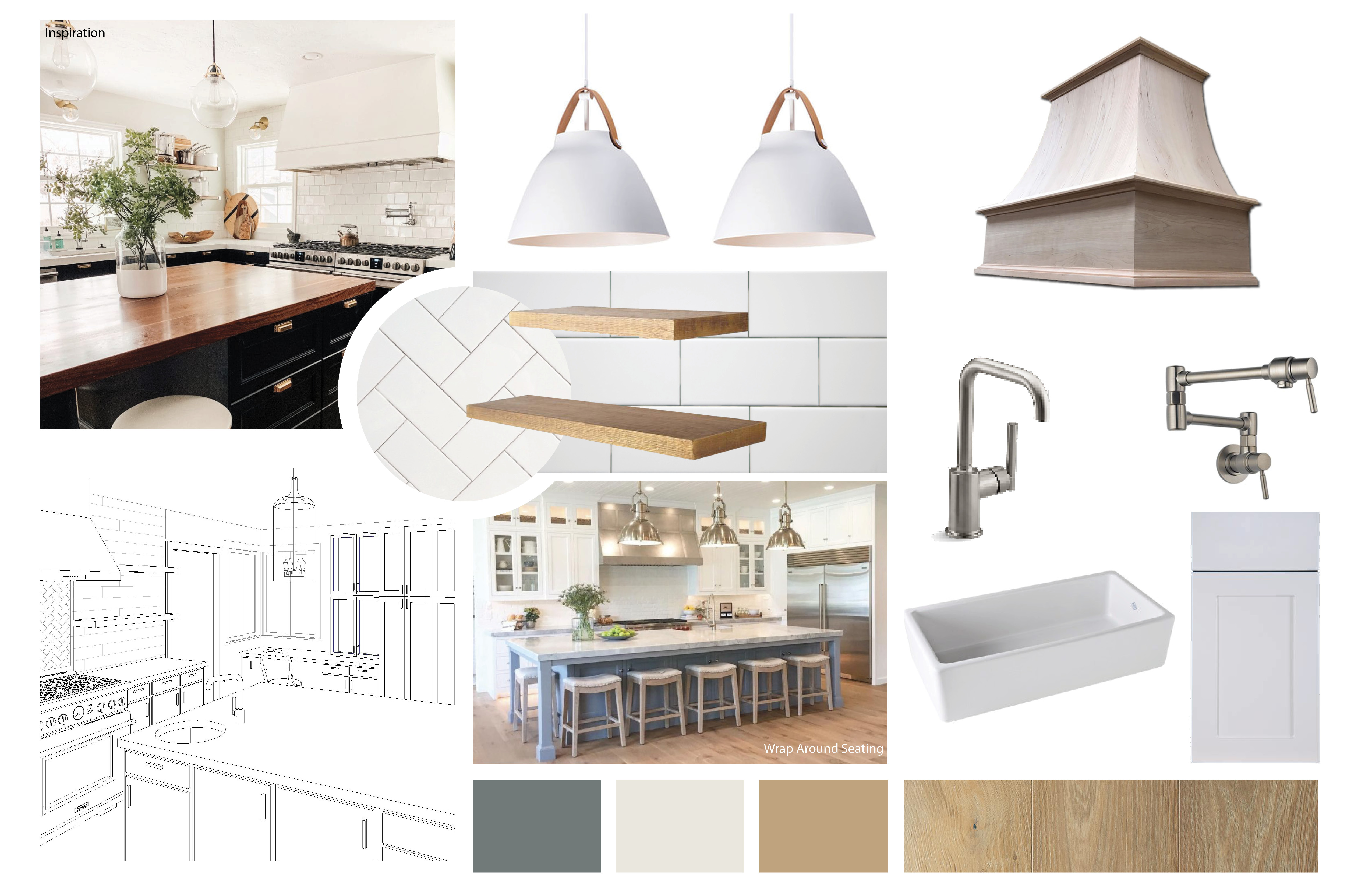 Contemporary Kitchen Mood Board - JLM Designs
